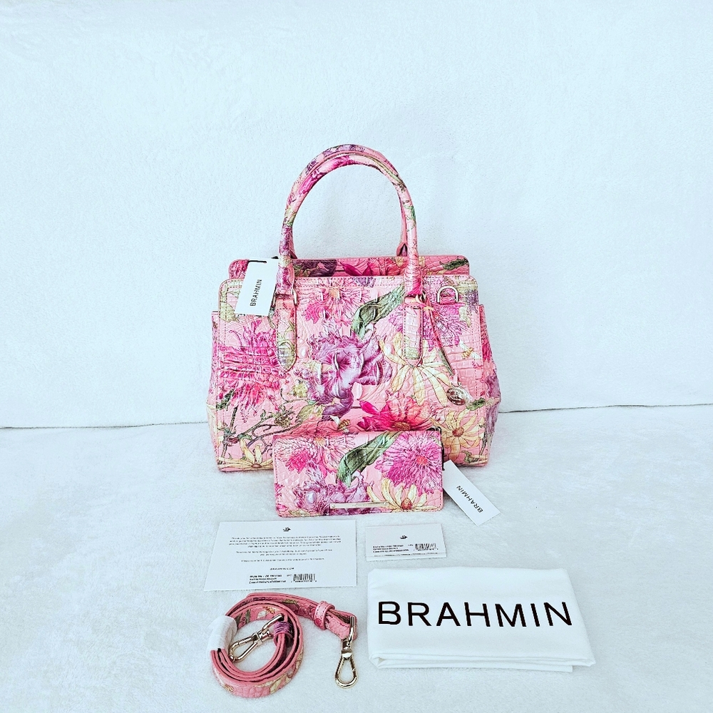 NWT Brahmin PERENNIAL Small Finley w/Ady Wallet